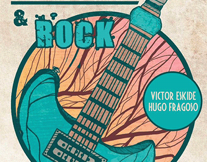 Literatura y Rock - Ilustración para afiche