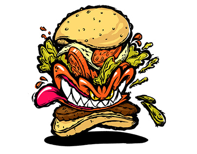 Angry Burger Illustration