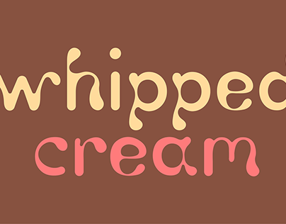 Whipped Cream Typeface