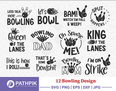 Bowling SVG Design