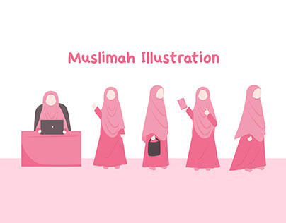 Muslimah Flat Illustration