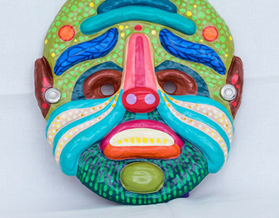 Mask. Papier mache (author technique). 2016