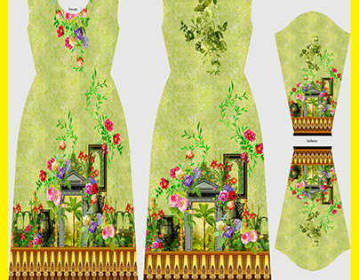 Textile Design, Pakistani Lawn Three Pieces 02