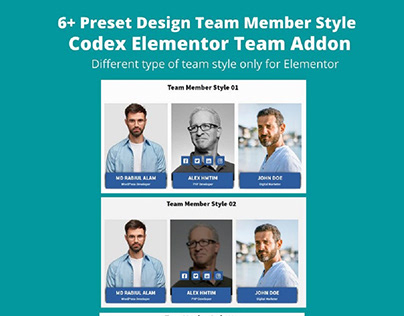 Codex Elementor Team Addon WordPress Plugin