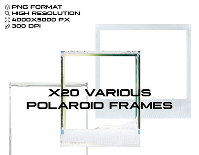 X20 Various Polaroid Frames