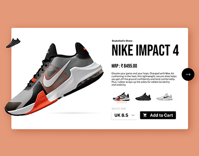 Nike Impact 4 - UI Design and Prototype