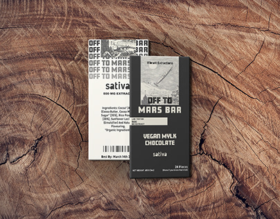 Off to Mars Bar - THC Chocolate Bar Wrapper Mockup