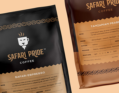 Safari Pride Coffee - Logo Design & Packaging