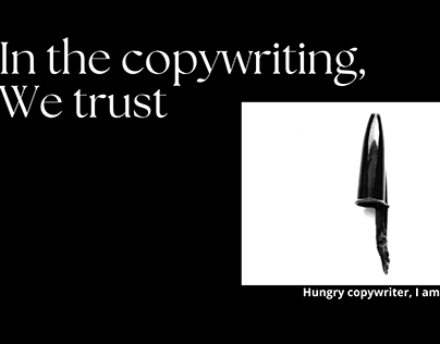 In the copywriting, we trust