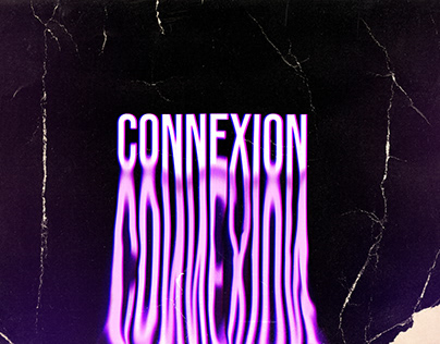 Poster Connexion VHS Liquid Font