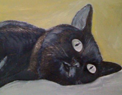Black Cat /Traditional Painting