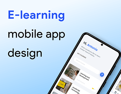 E-learn mobile app design