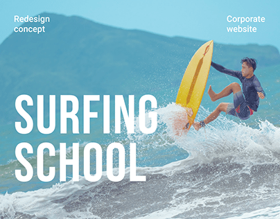 Surfing school Bali | website redesign