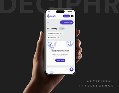 Deciphr AI Mobile Screen Design