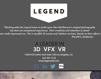 Legend3D: Shots/Movies I worked on.