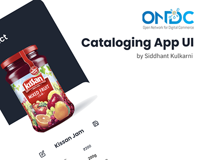 Mobile App UI for Cataloging (ONDC)