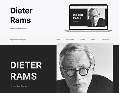 Dieter Rams Biography Website Design