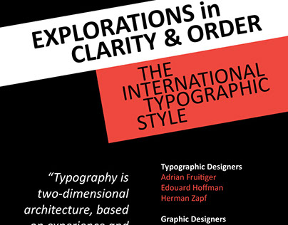 The International Typographic Style