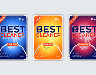 Best cleaner label design templates.