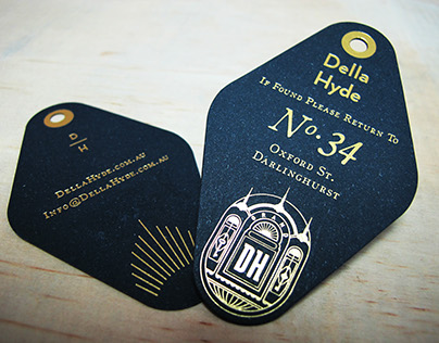 Della Hyde Hotel Duplexed Foiled key tags