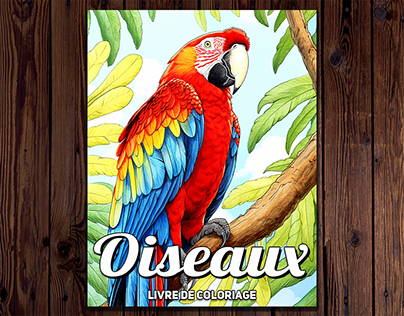 Bird Coloring Book Cover Design for Amazon Kdp
