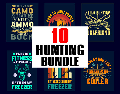 10 Hunting T-shirt Bundle