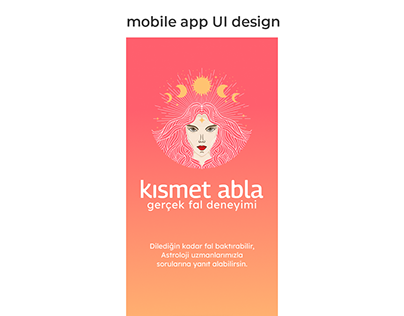kısmet abla Mobile App UI design