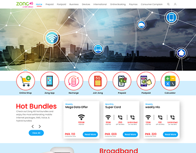 Telecom Website UI/UX