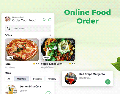 Online Food Order App UI Concept