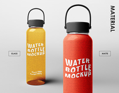 Water Bottle Mockup Set
