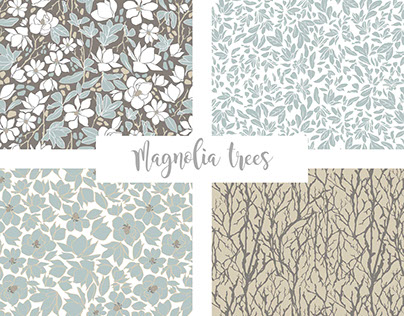 Magnolia trees Collection - Surface Design