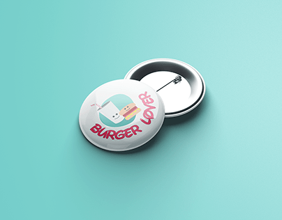 Pin and Sticker | Burger Lover