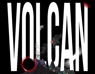 Poster Grafía Volcán