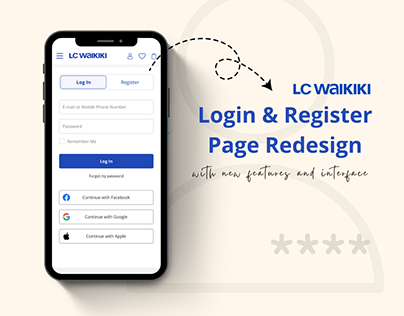 LC Waikiki Login & Register Page Redesign