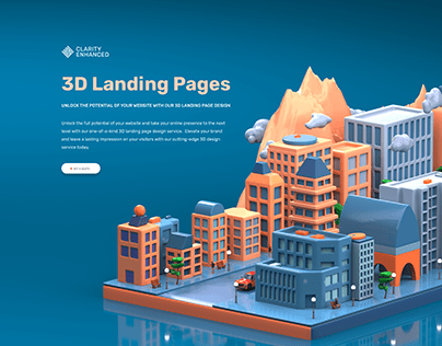 3D Landing Page Design and Development UI UX - City 3D