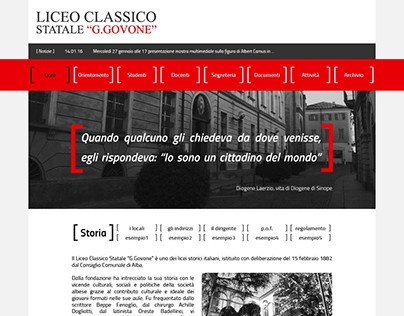 Redesign "Liceo Classico G. Govone" Website
