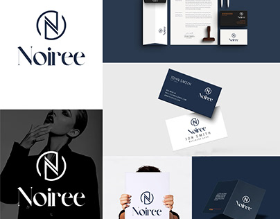 Noiree fashion Minimalistic logo design + Branding