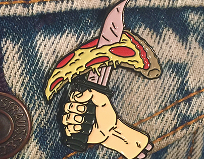 Pizza Warrior Soft Enamel Pin