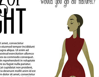 Body Hair Editorial Illustration