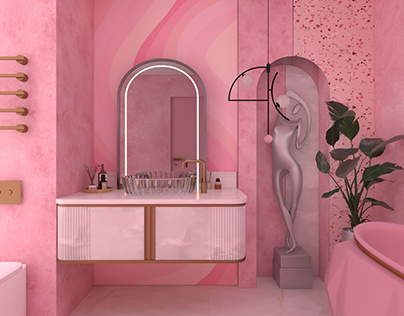 pink wc design
