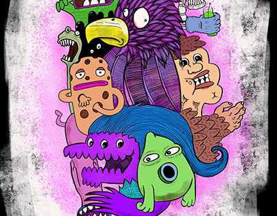 Monster Collage: Beaks and Freaks