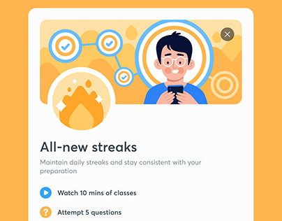 Unacademy - Illustrations for streaks feature