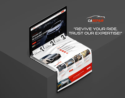 Car Repair Website Landing Page UI Design.