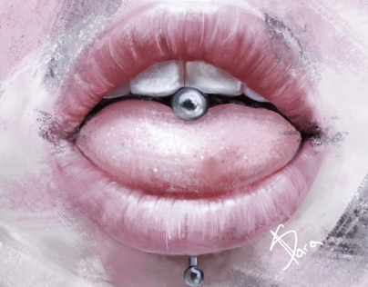 Pierced lips