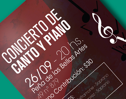 Poster Concierto Canto y Piano
