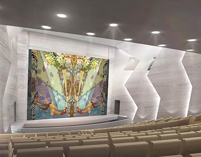 The theater curtain design project "Music"