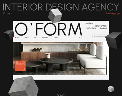Interior design | Landing page for O'FORM studio
