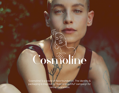 'Cosmoline' a face foundation logo design & packaging