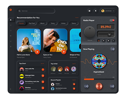 Music player web app design