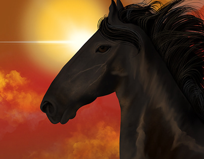 Project thumbnail - Digital Painting : Black Horse